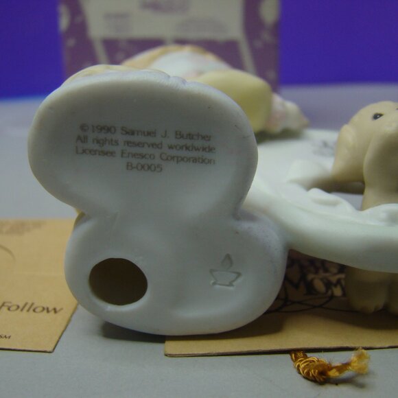 Pair of Precious Moments Symbol of Membership 1990 & 1991 B-0005 & B-0006 Enesco - Picture 11 of 16